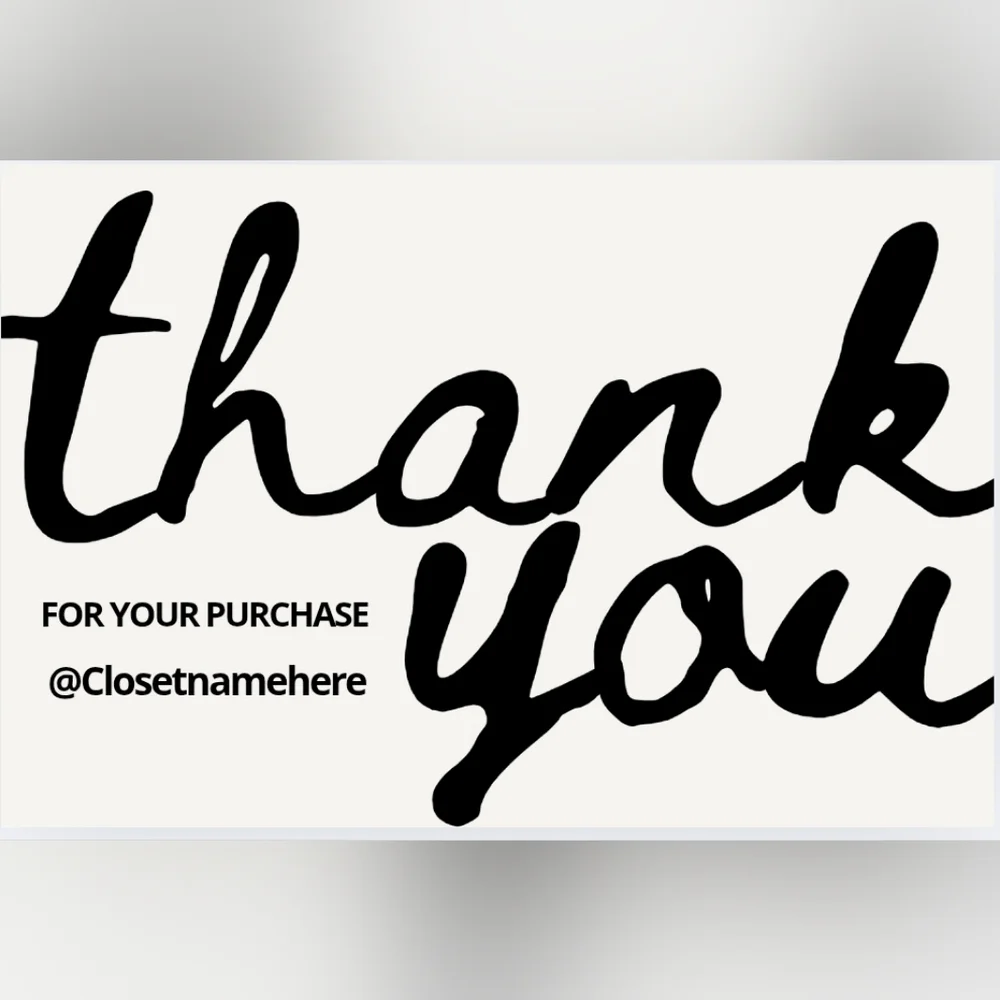 50 Custom 4x6 Artistic Thank You Notes Labels/Thank You Stickers